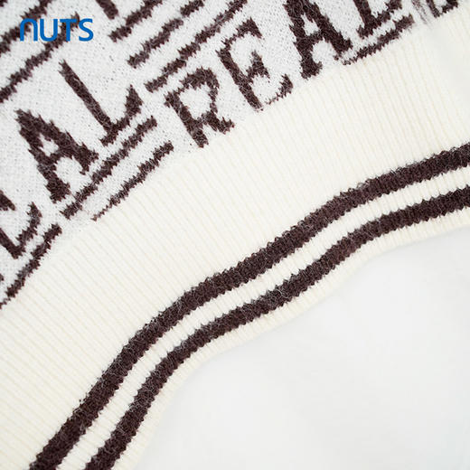 NUTS商场同款宽松洋气圆领针织毛衣女131052112 商品图3