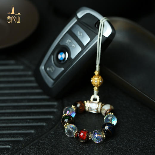 【品牌直发】普陀山香灰琉璃手机挂件 精心烧制 色泽明净透亮 商品图3