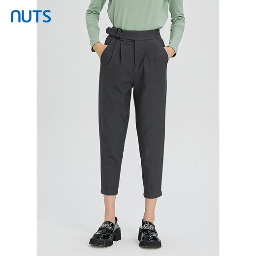 NUTS灰色气质百搭设计感高级简约职场西装长裤女241073163B 商品图2