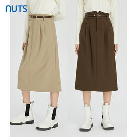 NUTS秋冬款时尚通勤气质高腰显瘦百搭直筒西装长裙女241063389