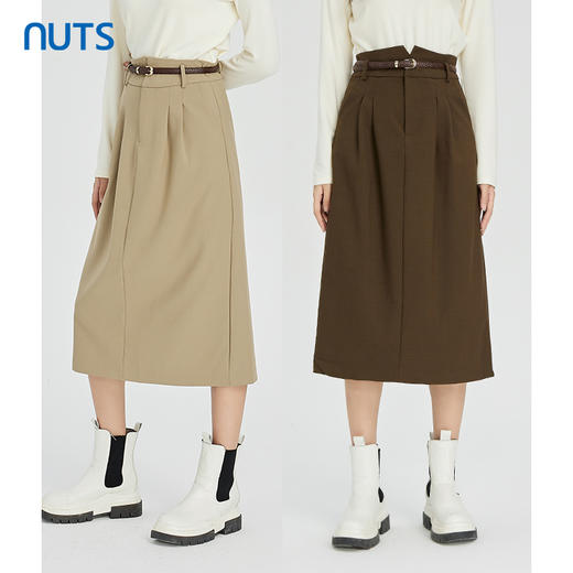 NUTS秋冬款时尚通勤气质高腰显瘦百搭直筒西装长裙女241063389 商品图0