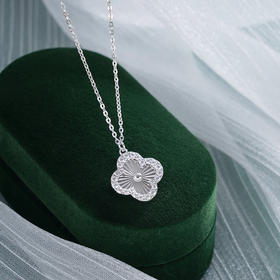 子佩集S925银【清尘四叶】套链【XL050041】纯银四叶草项链时尚2412