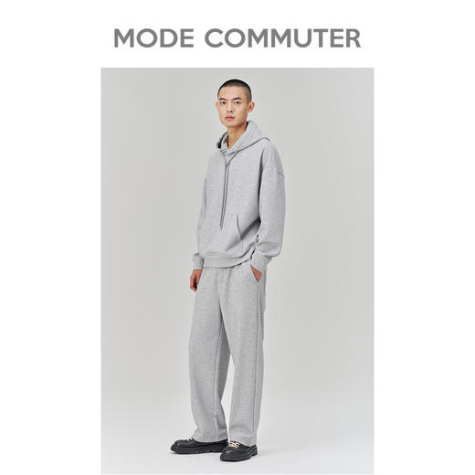 MC |MODE COMMUTER冬季华夫格时尚百搭连帽长袖卫衣男MCD131075J 商品图1