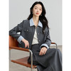 【1件6折】熙世界格雷系灰色通勤职场风套装女2025春秋翻领外套半身裙两件套 商品缩略图2