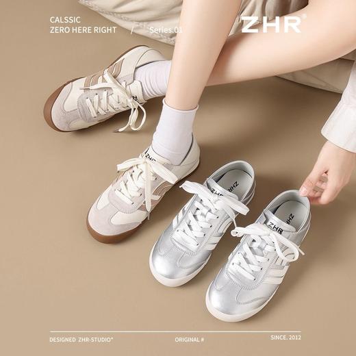 优选丨ZHR则则平底两穿德训鞋真皮轻便女鞋春秋款ins百搭休闲鞋小白鞋女 商品图9