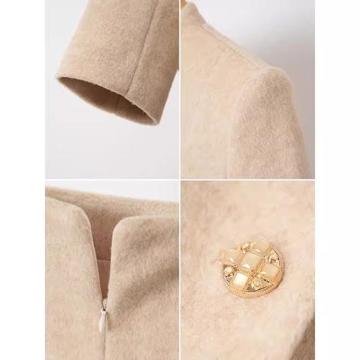 IWY/燕麦色小香风套装女冬季新款高级感羊毛外套半裙两件套24CS663 商品图3