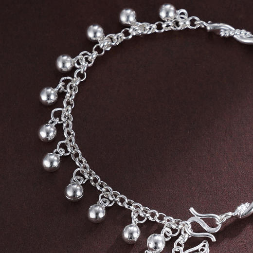 子佩集S990银【清歌蝶舞】手链【QFSL016】纯银蝴蝶花丝2412 商品图3