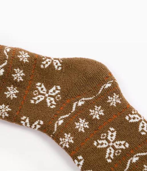 ATSUGI/厚木秋冬加厚里起毛保暖居家袜可爱翻边复古短袜RGA3575 商品图3