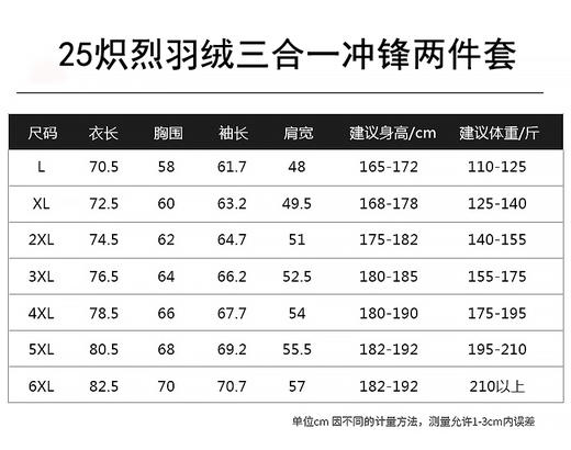 【25炽烈羽绒三合一夹克风衣】冬款可拆卸帽80鸭绒羽绒服内胆三合一夹克风衣上衣03h 商品图8