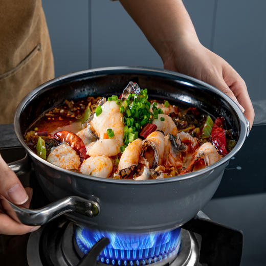 神田高端线 钛彩米系列多功能汤锅22cm 能煮能炖能煲的高颜值汤锅来了，而且烧不黑、不串味。30年质保！ 商品图4