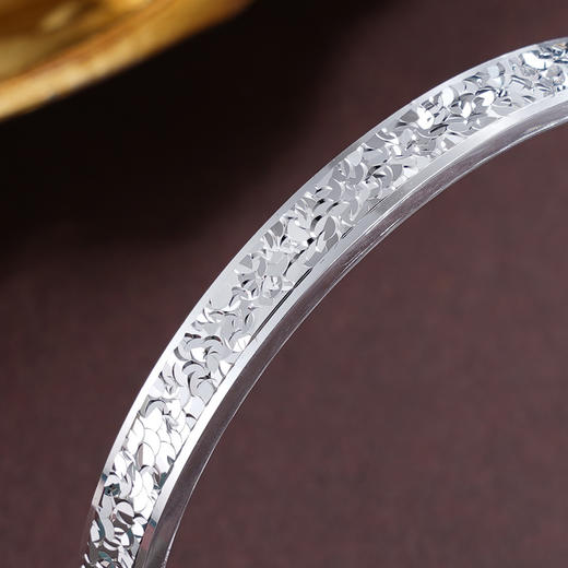 子佩集S999银【碎冰冰】手镯【SZ008323】纯银时尚开口2412 商品图2