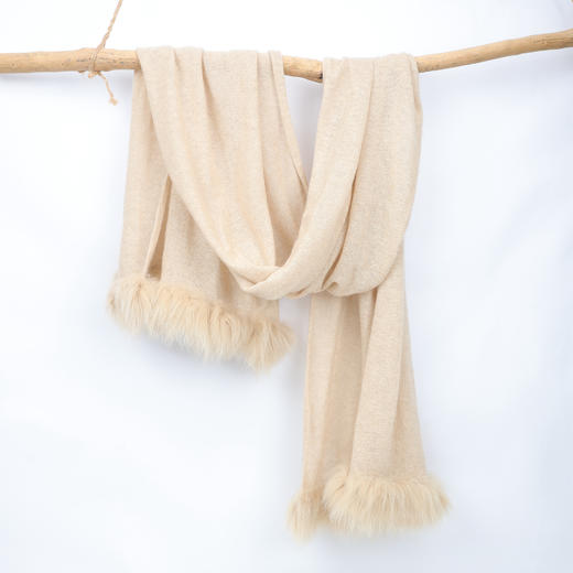 羊绒皮草围巾 KFW1503001 01fF/01K/01W 商品图0