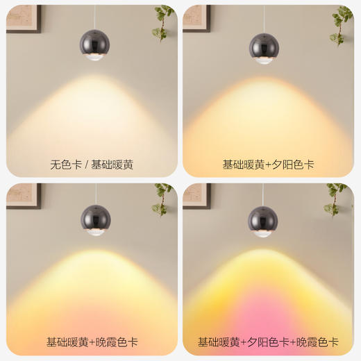 欧普（OPPLE）日落吊灯夕阳光高显色龙珠单头床头吊灯客卧餐厅吊灯 商品图1