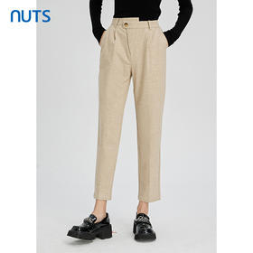 NUTS秋冬款高级设计感简约直筒显瘦百搭高腰休闲长裤女241073145