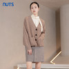 NUTS秋冬款复古气质百搭纯色直筒包臀西装短款半身裙女241061032B 商品缩略图3