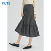 NUTS复古气质百搭松紧高腰显瘦百褶长款半身裙女241063296B 商品缩略图3