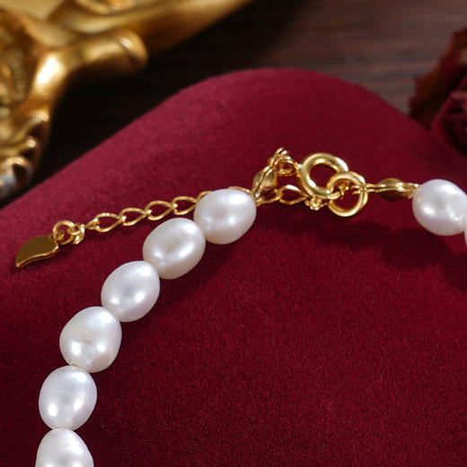 子佩集S925银珍珠手链【SL11627】纯银玛瑙镀金发财牌2412 商品图3