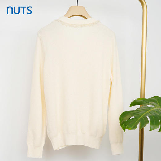 NUTS商场同款小香风圆领开衫毛衫131053046B 商品图1