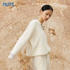 NUTS秋冬款米白色气质百搭软糯设计感蕾丝拼接针织衫女342052271 商品缩略图1