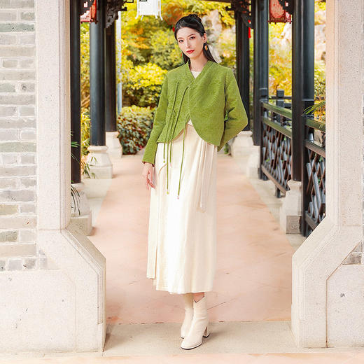 新中式设计 | 帘青提花外套 | 现货加急发 商品图3