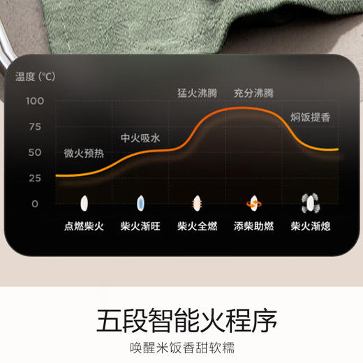 积分免费兑：九阳（Joyoung）5升大容量4~5人电饭煲电饭锅铜匠厚釜内胆大火快煮智能预约多功能5L饭煲F510 商品图2