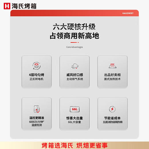 【海氏•S80烤箱】商用大容量风炉平炉二合一私房家用发酵烘焙专用蛋糕 商品图6