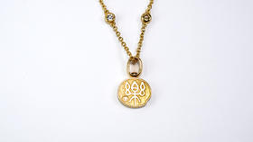 18K 吉祥如意 双面吉祥牌