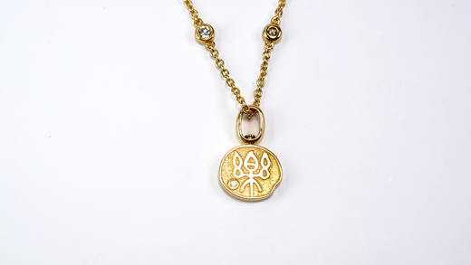 18K 吉祥如意 双面吉祥牌 商品图0