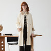 谜底翻领大廓形风衣女2025春新品通勤风宽松拼接长外套251ME0026 商品缩略图0