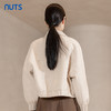 NUTS冬季新款纯色简约气质双面手工呢料大衣短外套女241154146 商品缩略图3