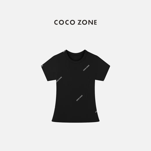 COCO ZONE 女士简约纯色T恤休闲圆领短袖上衣CC1C1936 商品图1