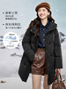 【年终特卖】熙世界女士羽绒服冬季中长款2025年新款时尚黑色显瘦连帽鸭绒外套 商品缩略图1