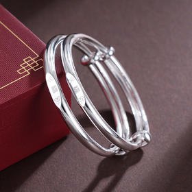 子佩集S999银【福生无量】童镯【TZ000606】纯银儿童2412