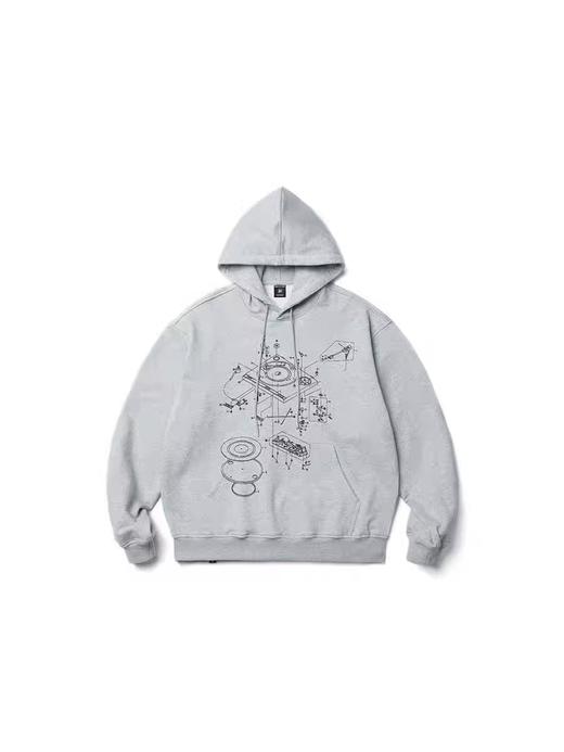 SUPERTOFU(SPTF)/JY-AW24-H020/唱机解构图案 连帽卫衣 商品图3