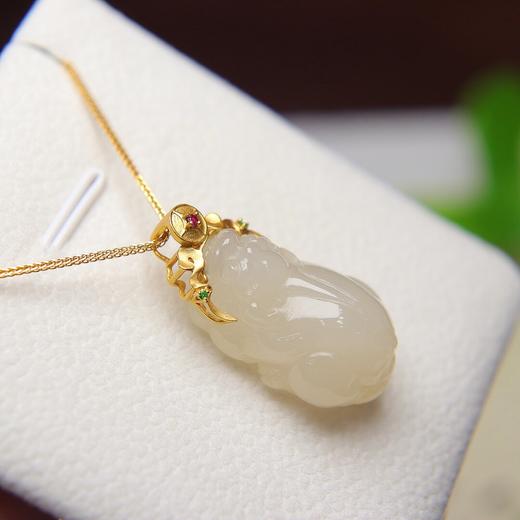 和田玉藕粉貔貅 商品图0