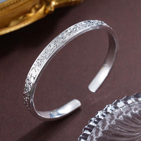 子佩集S999银【碎冰冰】手镯【SZ008323】纯银时尚开口2412