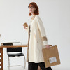 谜底翻领大廓形风衣女2025春新品通勤风宽松拼接长外套251ME0026 商品缩略图1