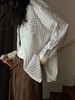 顺丰包邮洛诗琳40611简约设计感四角绣线口袋条纹休闲衬衫女209 商品缩略图7