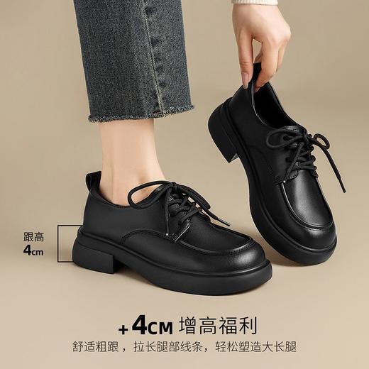 ZHR单鞋女2025新款舒适时尚ins小皮鞋高级英伦单鞋网红百搭乐福鞋 商品图5