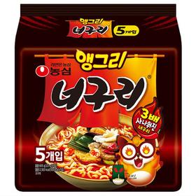 农心3倍辣浣熊面(121gx5)농심 앵그리 너구리