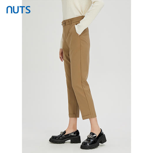 NUTS秋冬款设计感高腰显瘦时尚通勤直筒休闲九分裤女241073283B 商品图4