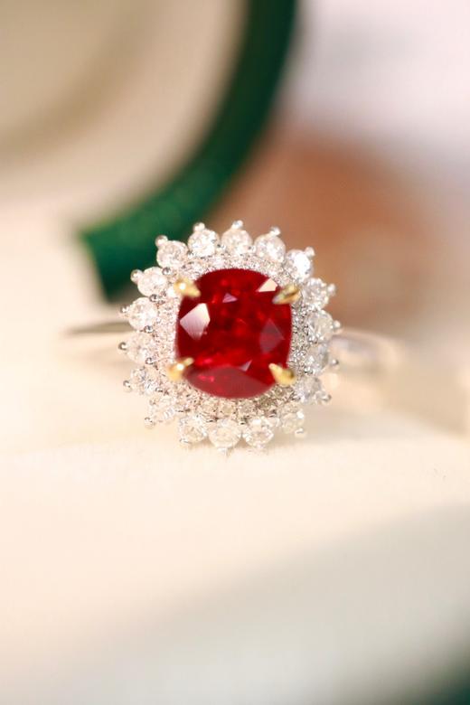 1ct刻面红宝石戒指 商品图0