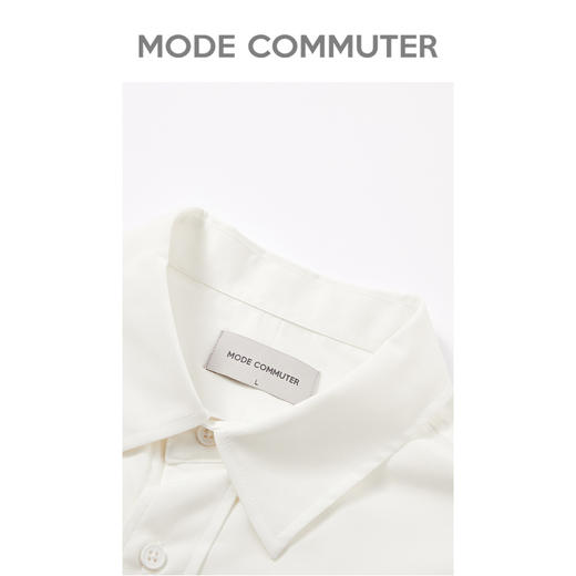 MC |MODE COMMUTER春季落肩立体口袋时尚翻领长袖衬衫男MCD103054A 商品图2