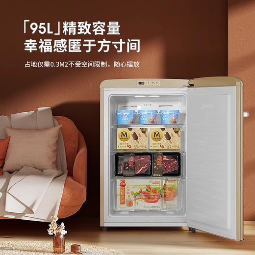 DAEWOO大宇复古单门风冷电冰箱家用冷藏冷冻小型冷柜冰吧无霜BD-95WDYA 商品图1