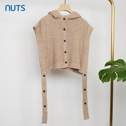NUTS商场同款时尚气质毛织针织单排扣披肩141053219 商品图0