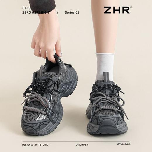 ZHR则则厚底内增高老爹鞋女2024新款ins时尚百搭超软运动休闲鞋女 商品图0