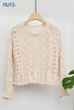 NUTS商场同款慵懒风卷边镂空针织衫女131052139 商品缩略图5