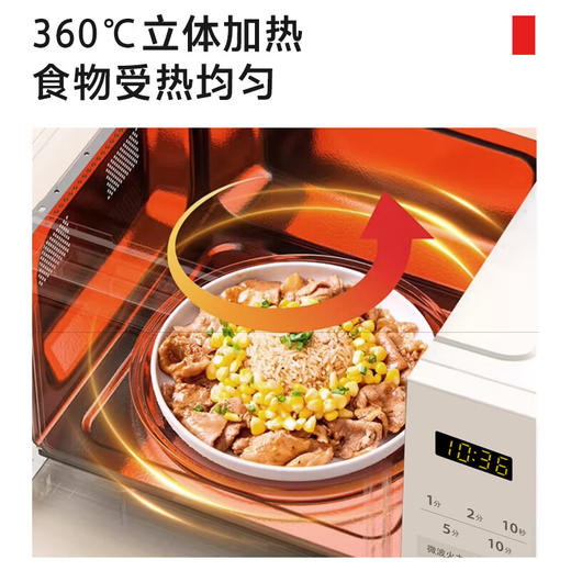 积分免费兑：东芝（TOSHIBA）微波炉家用小型360转盘式加热 新款日式高颜值 台式20升五档火力智能杀菌多功能S2001.2 商品图6