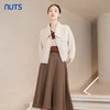 NUTS冬季新款纯色简约气质双面手工呢料大衣短外套女241154146 商品缩略图0