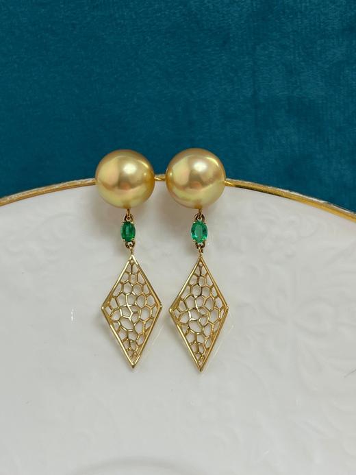 11mm-12mm金珠耳坠 商品图0